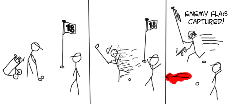 Capture the flag vs. Golf