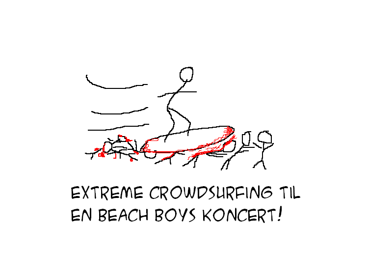 Extreme crowdsurfing til en Beach Boys Koncert