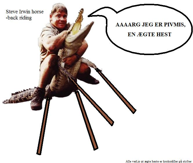 Steve Irwin horseback riding