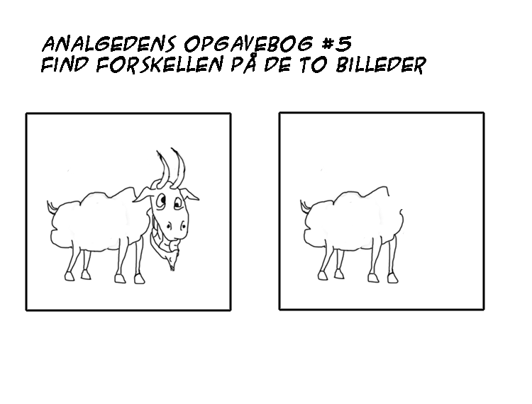 Analgedens opgavebog #5: Find forskellen på de to billeder